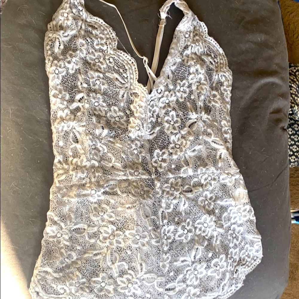 Grey Sexy body suit